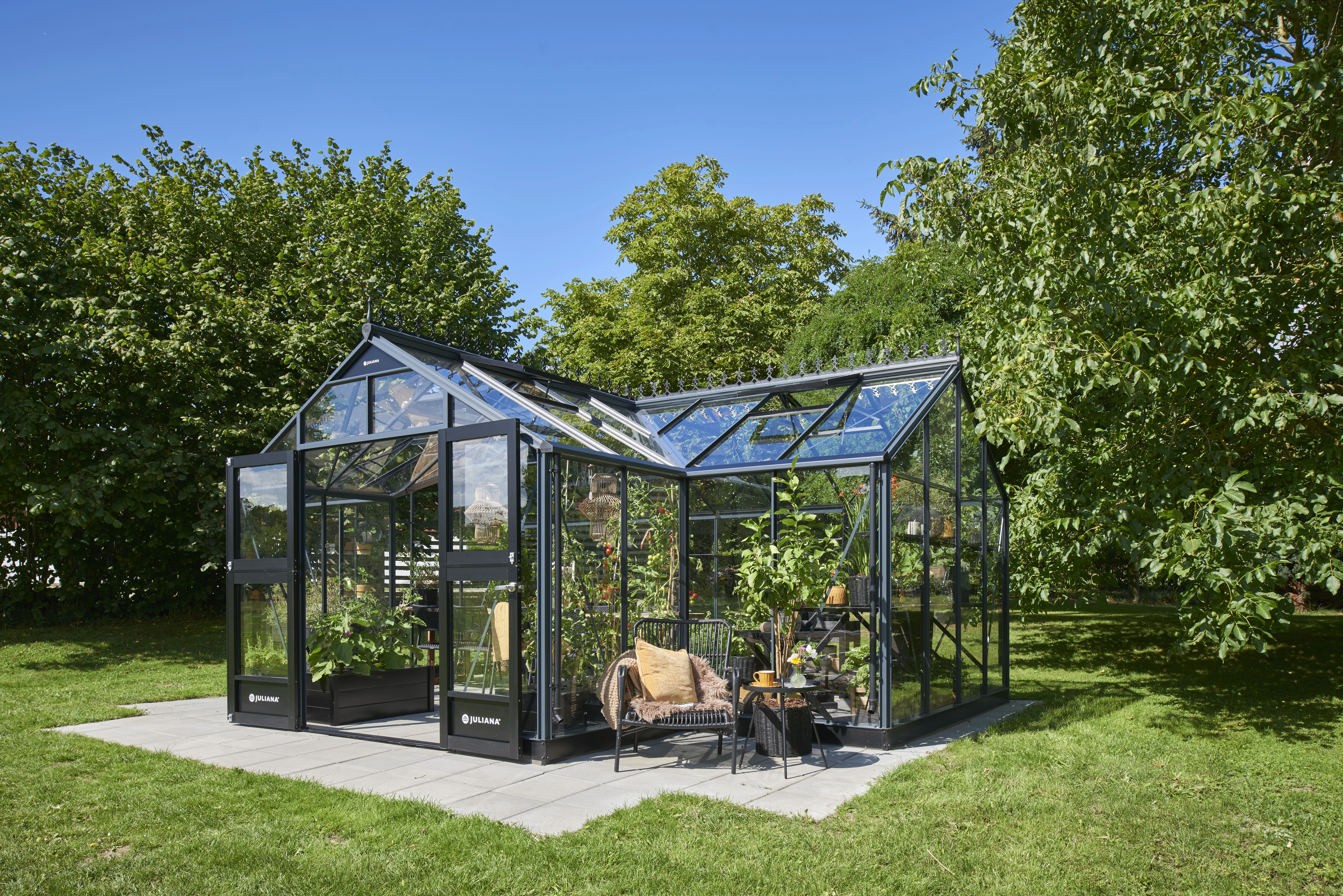 Royal Well Tuinkas Orangeri 21,5 583 x 439 cm Antraciet - Afbeelding 1